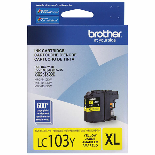 Brother High Yield Yellow Ink Cartridge (600 Yield)