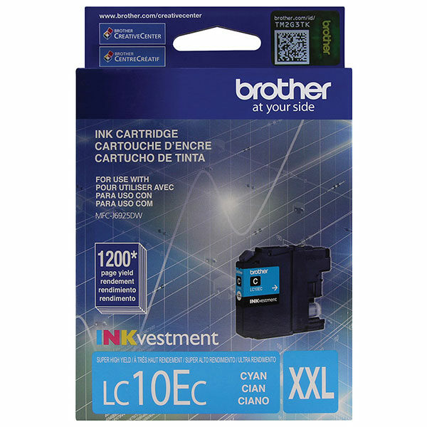 Brother Super High Yield XL Cyan Ink Cartridge (1200 Yield)