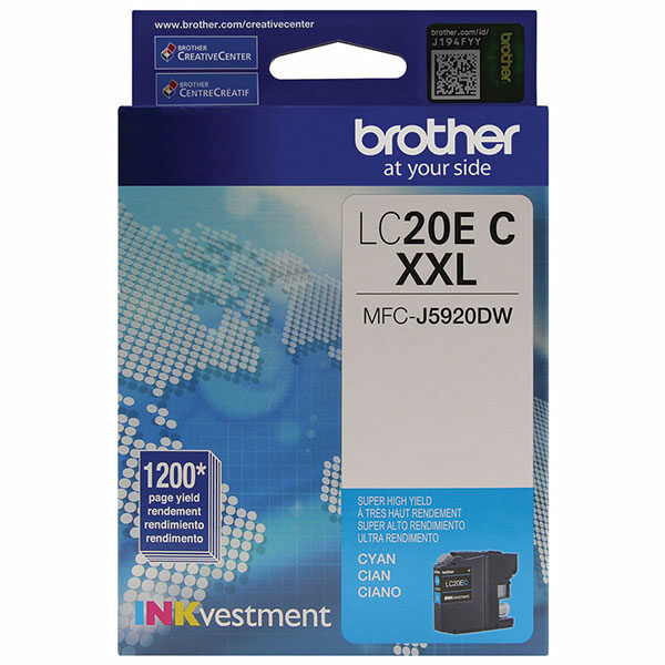 Brother Super High Yield XL Cyan Ink Cartridge (1200 Yield)