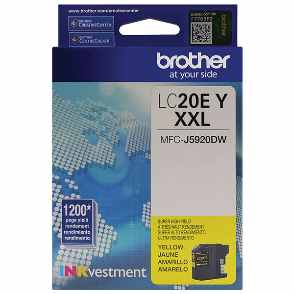 Brother Super High Yield XL Yellow Ink Cartridge (1200 Yield)