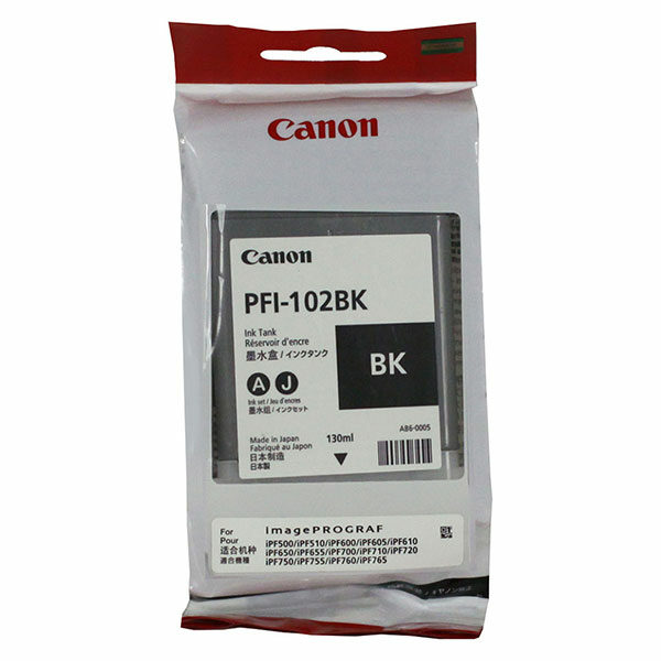 Canon (PFI-102BK) Black Ink Tank (130 ml)