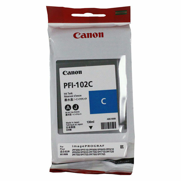 Canon (PFI-102C) Cyan Ink Tank (130 ml)