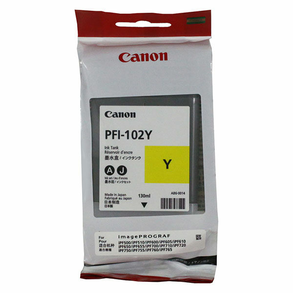 Canon (PFI-102Y) Yellow Ink Tank (130 ml)