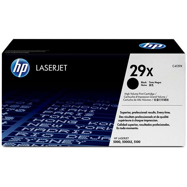 HP 29X (C4129X) Black Original LaserJet Toner Cartridge (10000 Yield)