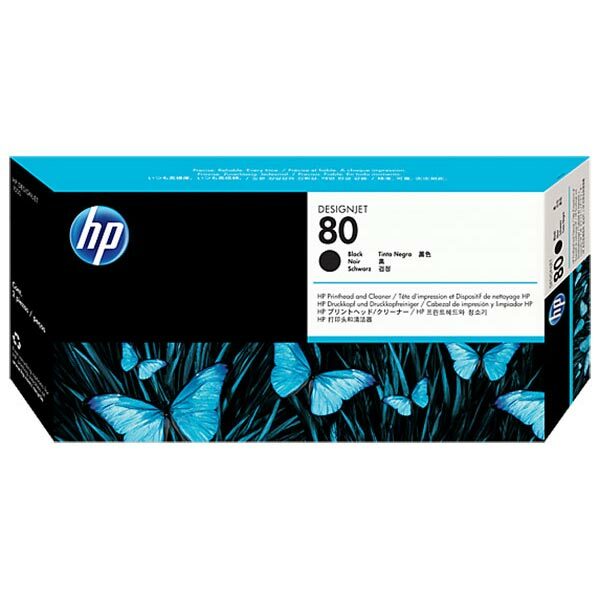 HP 80 (C4820A) Black Printhead/Printhead Cleaner