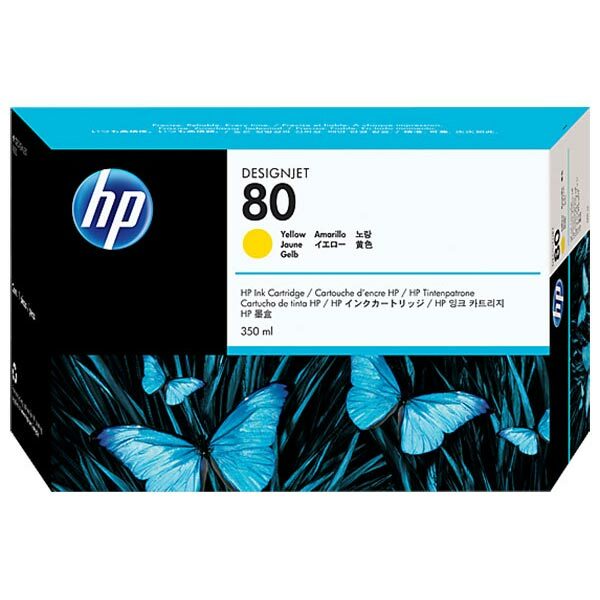 HP 80 (C4848A) Yellow Original Ink Cartridge (350 ml)