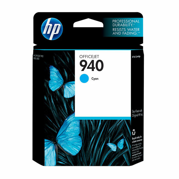 HP 940 (C4903AN) Cyan Original Ink Cartridge (900 Yield)