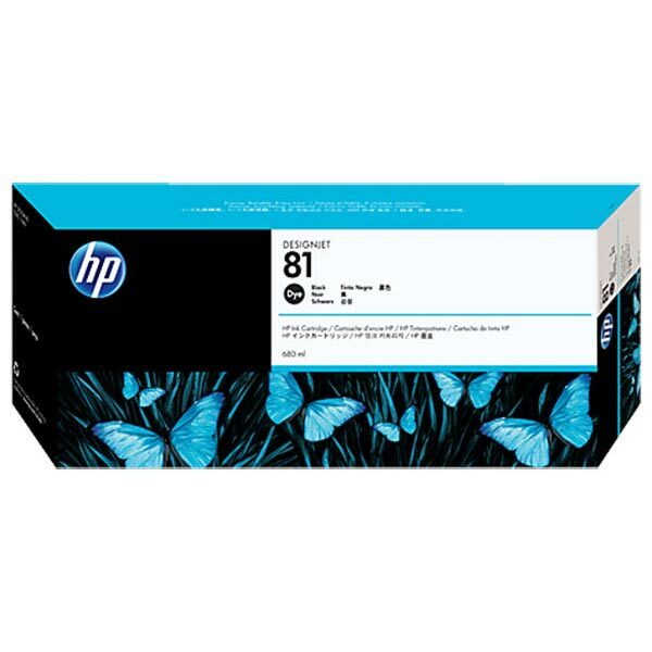 HP 81 (C4930A) Black Original Dye Ink Cartridge (680 ml)