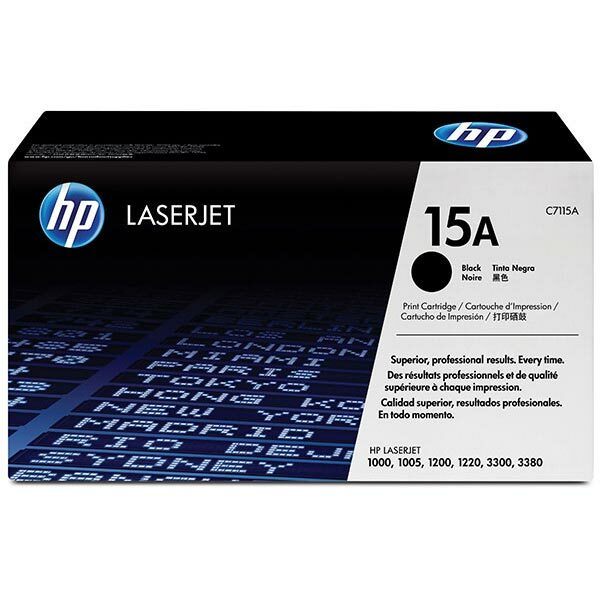 HP 15A (C7115A) Black Original LaserJet Toner Cartridge (2500 Yield)