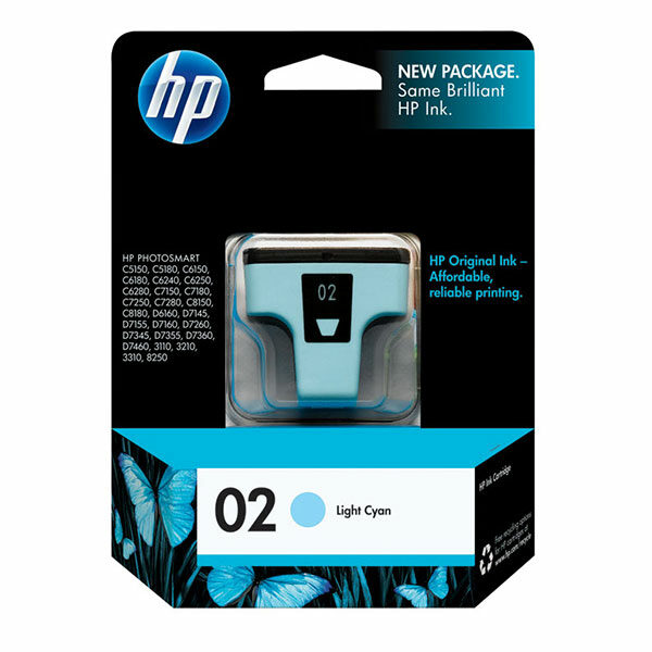 HP 02 (C8774WN) Light Cyan Original Ink Cartridge (220 Yield)