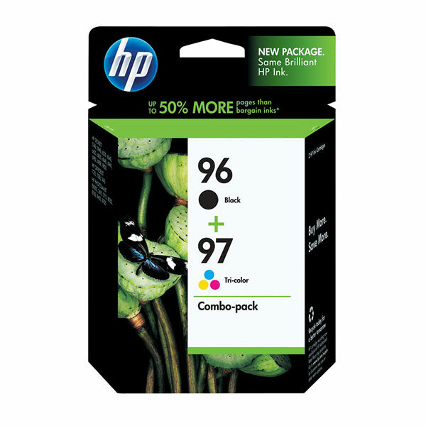 HP 96 Black/97 Tri-Color (C9353FN) 2-Pack Original Ink Cartridges (860 Black 560 Tri-Color Yield)