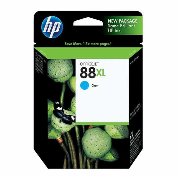 HP 88XL (C9391AN) High Yield Cyan Original Ink Cartridge (1700 Yield)