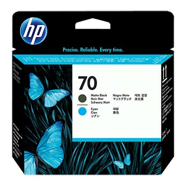 HP 70 (C9404A) Matte Black/Cyan Printhead