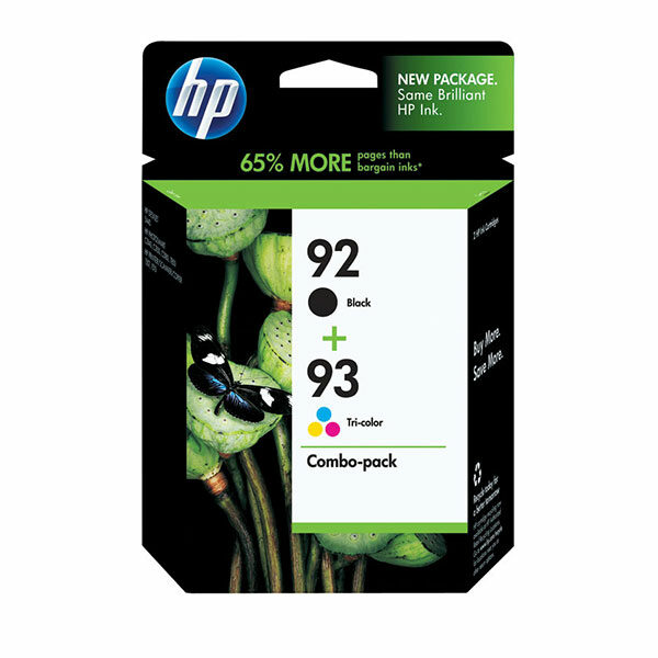 HP 92 Black/93 Tri-Color (C9513FN) 2-Pack Original Ink Cartridges (2 x 220 Yield)