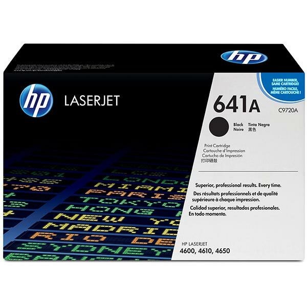 HP 641A (C9720A) Black Original LaserJet Toner Cartridge (9000 Yield)