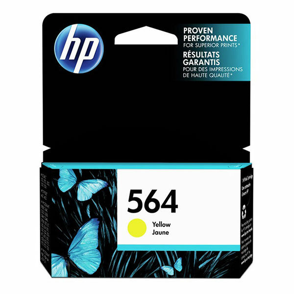 HP 564 (CB320WN) Yellow Original Ink Cartridge (300 Yield)