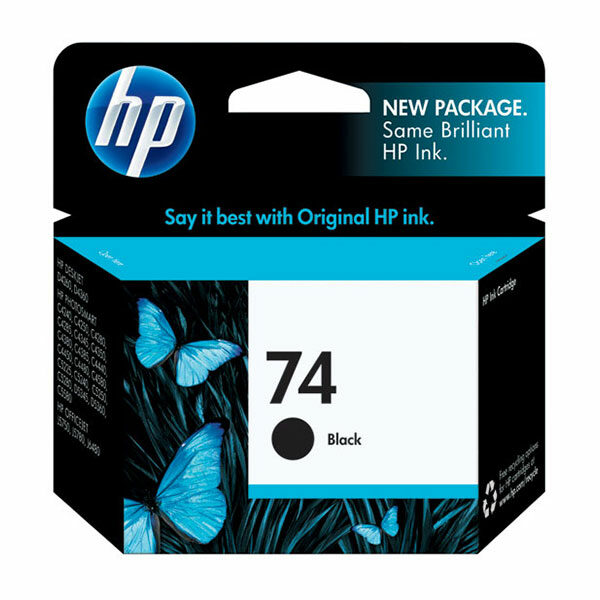 HP 74 (CB335WN) Black Original Ink Cartridge (200 Yield)