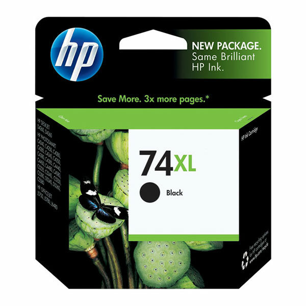 HP 74XL (CB336WN) High Yield Black Original Ink Cartridge (750 Yield)