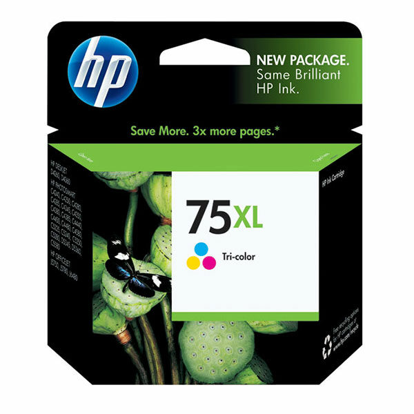 HP 75XL (CB338WN) High Yield Tri-Color Original Ink Cartridge (520 Yield)