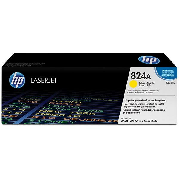 HP 824A (CB382A) Yellow Original LaserJet Toner Cartridge (21000 Yield)