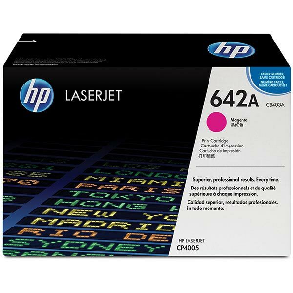 HP 642A (CB403A) Magenta Original LaserJet Toner Cartridge (7500 Yield)