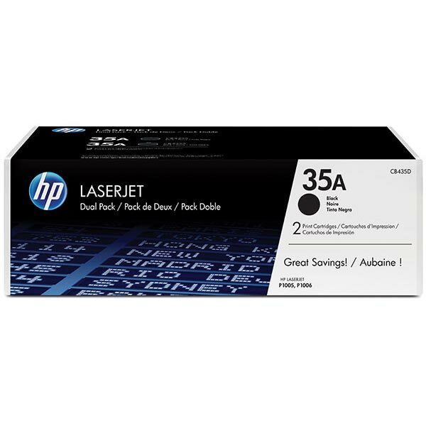 HP 35A (CB435D) Black 2-pack Original LaserJet Toner Cartridges (3000 Yield)