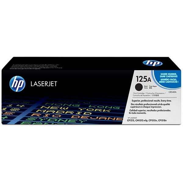 HP 125A (CB540A) Black Original LaserJet Toner Cartridge (2200 Yield)