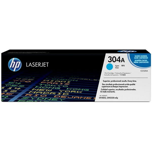 HP 304A (CC531AG) Cyan Original LaserJet Toner Cartridge for US Government (2800 Yield)