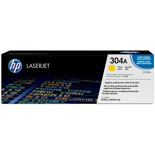 HP 304A (CC532AG) Yellow Original LaserJet Toner Cartridge for US Government (2800 Yield)