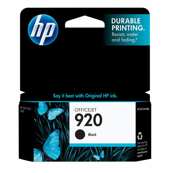 HP 920 (CD971AN) Black Original Ink Cartridge (420 Yield)