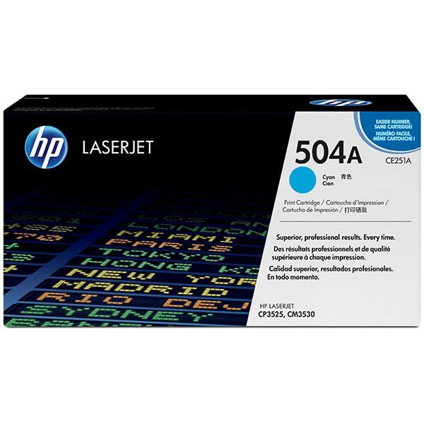 HP 504A (CE251AG) Cyan Original LaserJet Toner Cartridge for US Government (7000 Yield)