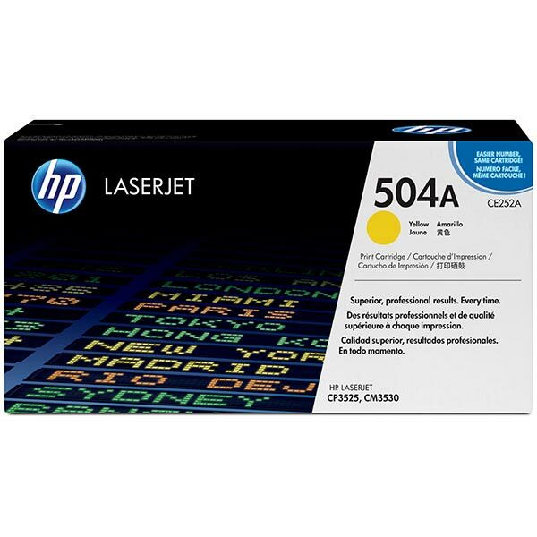 HP 504A (CE252AG) Yellow Original LaserJet Toner Cartridge for US Government (7000 Yield)