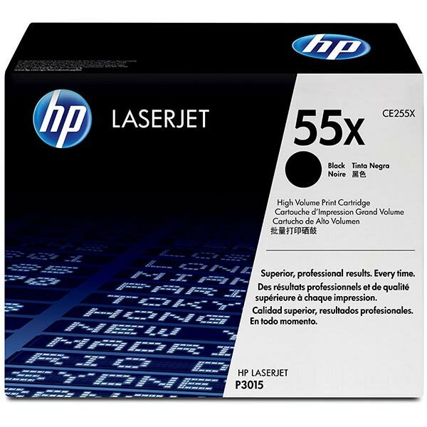 HP 55X (CE255X) Black Original LaserJet Toner Cartridge (12500 Yield)