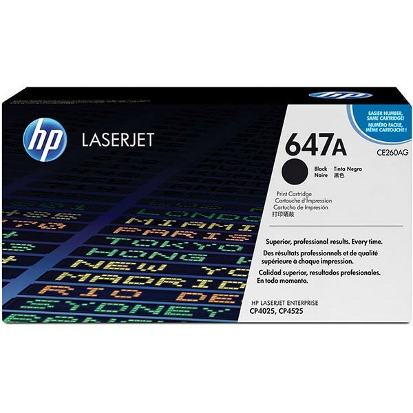 HP 647A (CE260AG) Black Original LaserJet Toner Cartridge for US Government (8500 Yield)