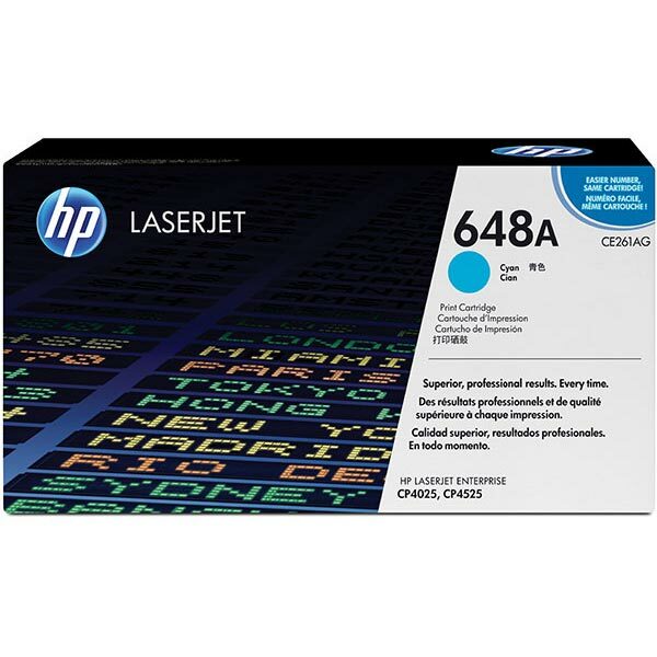 HP 648A (CE261AG) Cyan Original LaserJet Toner Cartridge for US Government (11000 Yield)