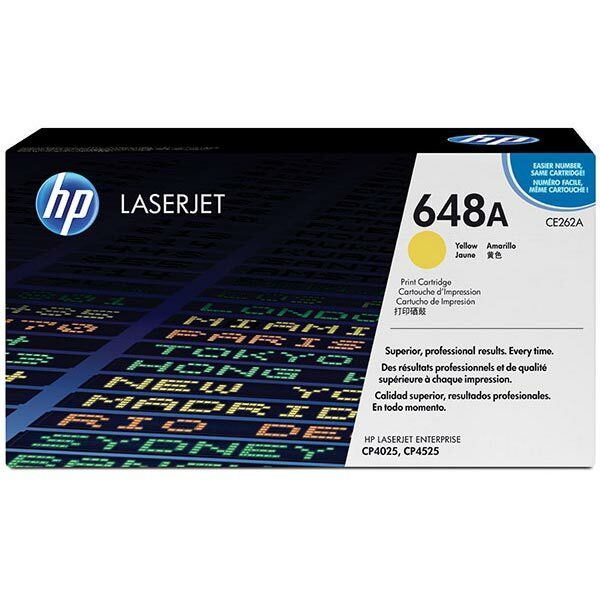 HP 648A (CE262A) Yellow Original LaserJet Toner Cartridge (11000 Yield)