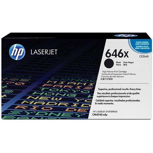 HP 646X (CE264X) Black Original LaserJet Toner Cartridge (17000 Yield)