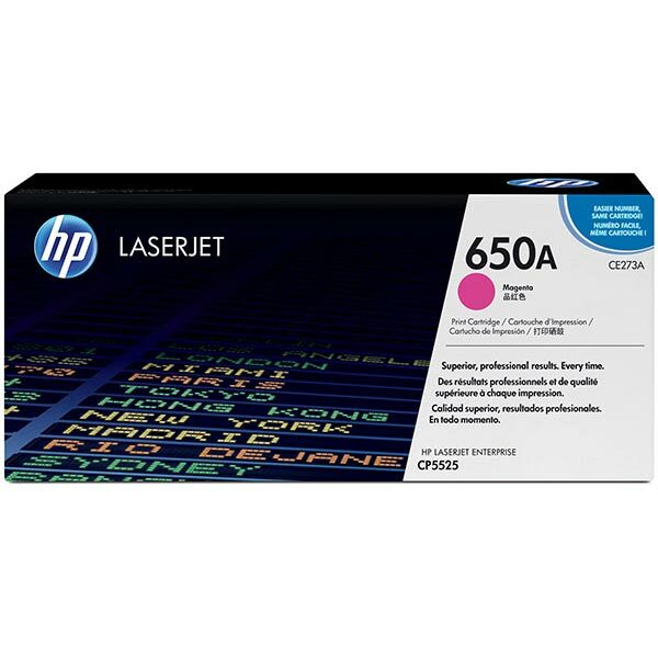 HP 650A (CE273A) Magenta Original LaserJet Toner Cartridge (15000 Yield)