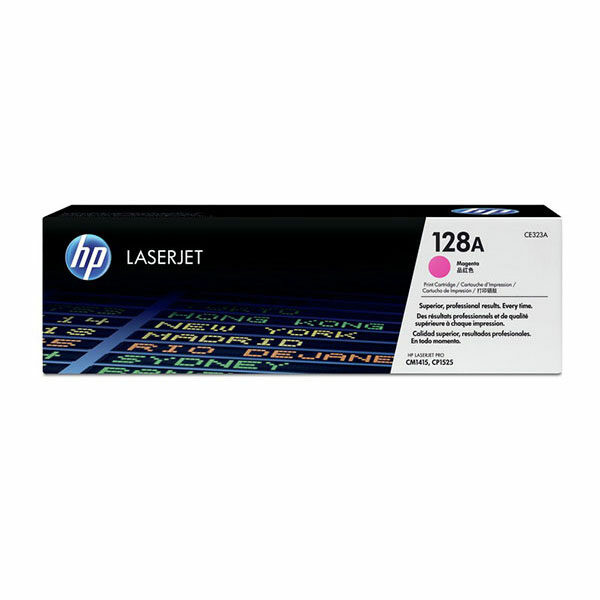 HP 128A (CE323A) Magenta Original LaserJet Toner Cartridge (1300 Yield)