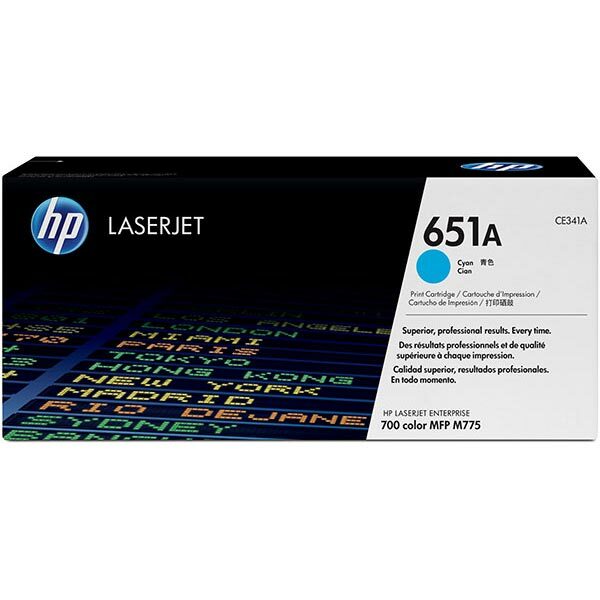 HP 651A (CE341AG) Cyan Original LaserJet Toner Cartridge for US Government (16000 Yield)