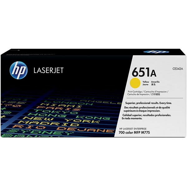 HP 651A (CE342AG) Yellow Original LaserJet Toner Cartridge for US Government (16000 Yield)