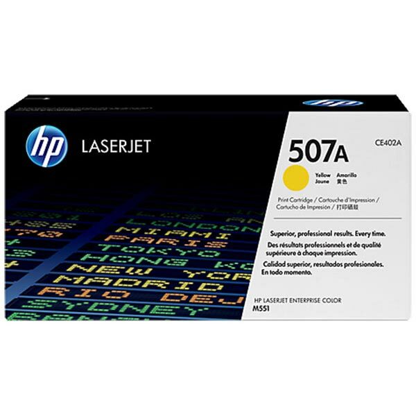 HP 507A (CE402AG) Yellow Original LaserJet Toner Cartridge for US Government (6000 Yield)