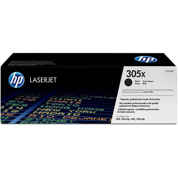 HP 305X (CE410X) Black Original LaserJet Toner Cartridge (4000 Yield)