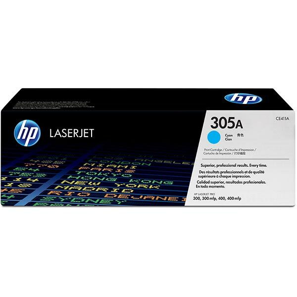 HP 305A (CE411AG) Cyan Original LaserJet Toner Cartridge for US Government (2600 Yield)