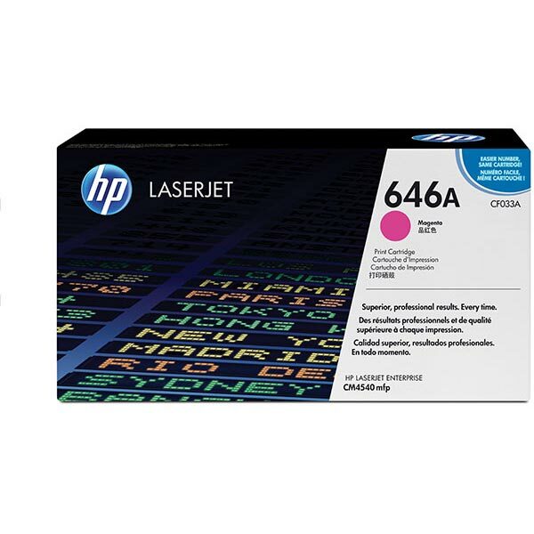 HP 646A (CF033A) Magenta Original LaserJet Toner Cartridge (12500 Yield)