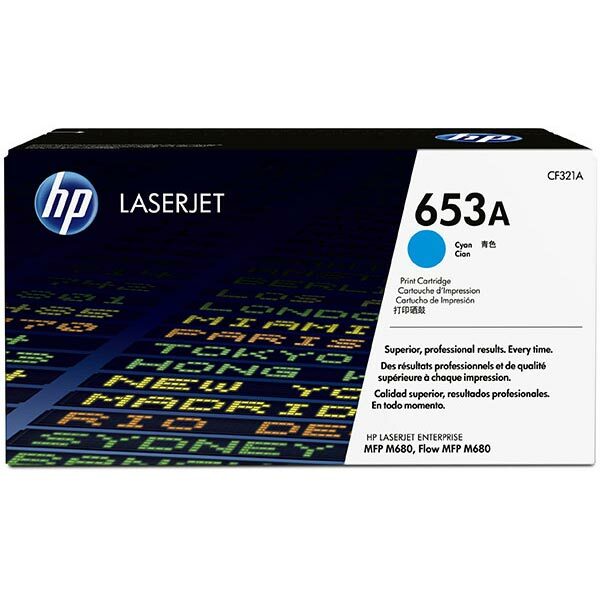 HP 653A (CF321A) Cyan Original LaserJet Toner Cartridge (16500 Yield)