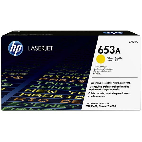 HP 653A (CF322A) Yellow Original LaserJet Toner Cartridge (16500 Yield)