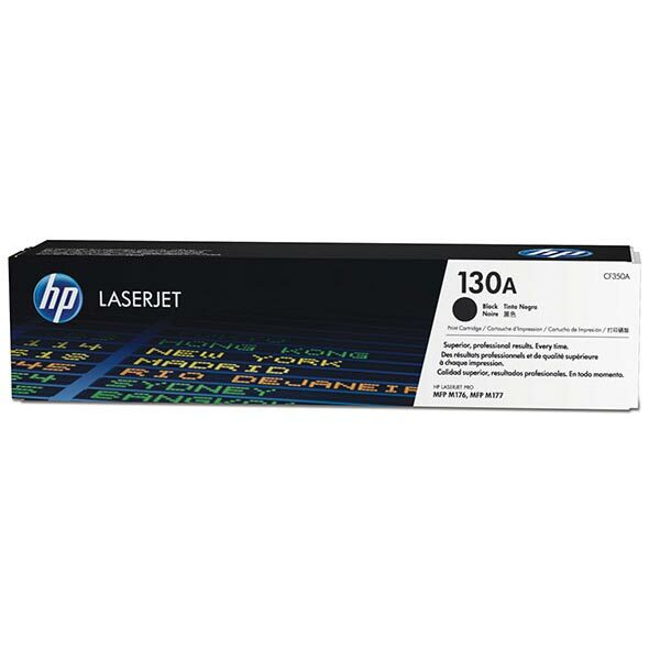 HP 130A (CF350A) Black Original LaserJet Toner Cartridge (1300 Yield)