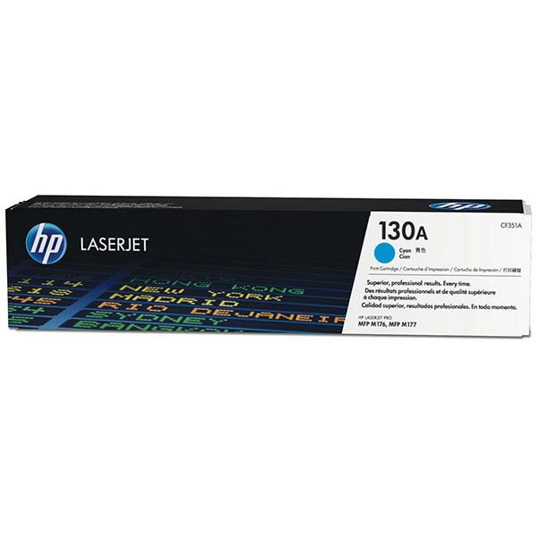 HP 130A (CF351A) Cyan Original LaserJet Toner Cartridge (1000 Yield)