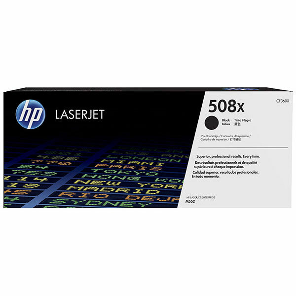 HP 508X (CF360X) High Yield Black Original LaserJet Toner Cartridge (12500 Yield)